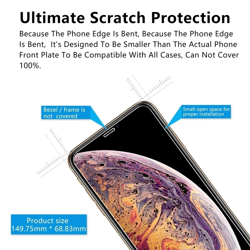 2019 0 26 мм 9H закаленное стекло для Apple iPhone XI XS Max XR Премиум протектор экрана