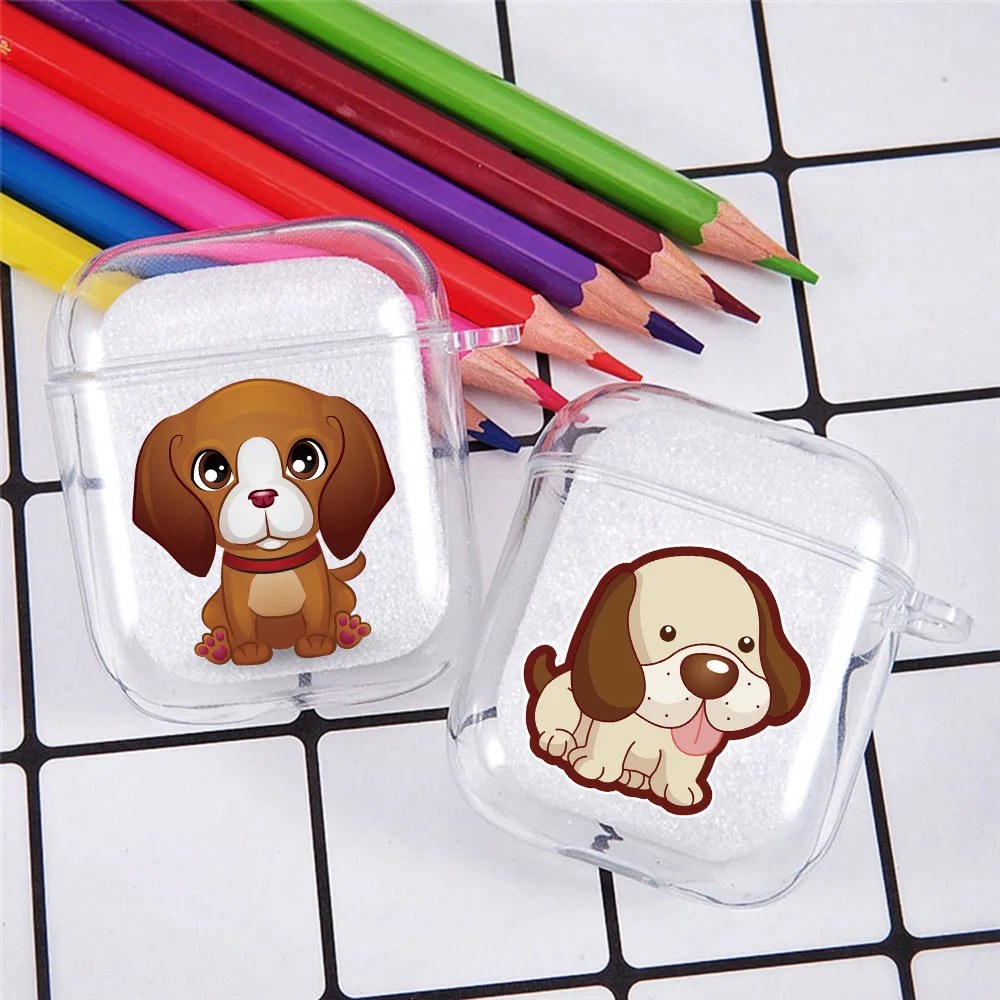 

Silicone cover for Airpods 1/2 Earphone Cartoon cute animal hand drawn dog Fundas Airpods Case Air Pods Charging Box Bags etui
