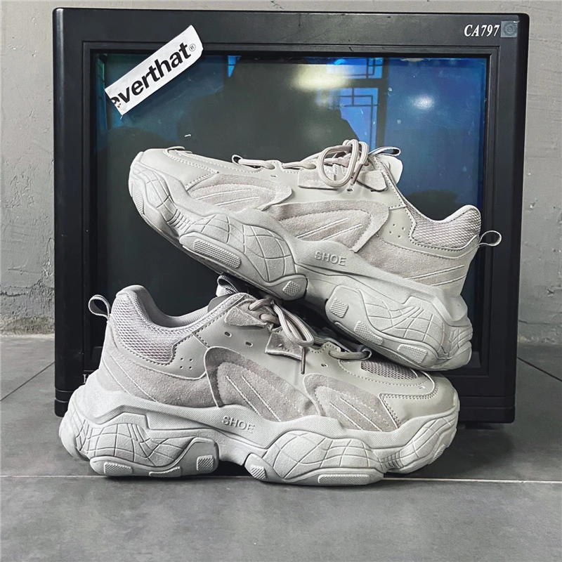

Autumn new Men's Casual Shoes Fashion Thick Bottom Man Fashion Sneakers 2020 Korean Version Men Sneakers