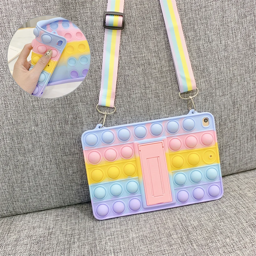 

Push Bubble Fidget Toy silicone tablet Case For Lenovo M8 3rd Gen TB-8506F TB-8506X M8 FHD TB-8705F M8 HD TB-8505kids soft cover