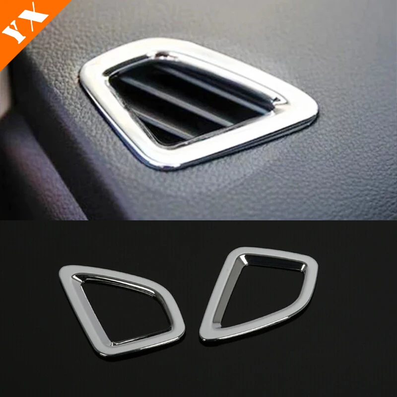 

2pcs For Jeep Cherokee KL 2014-2018 ABS Chrome Car Front Dashboard small air conditioner outlet AC Vent frame Panel Cover trim