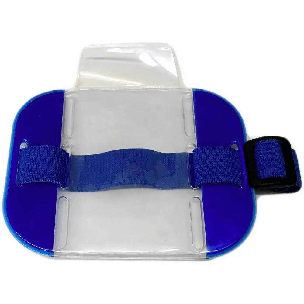 

Card Sleeve Durable Practical PVC Transparent Badge Work Id Card Holder High Visibility Services Personnel Waterproof Arm Band