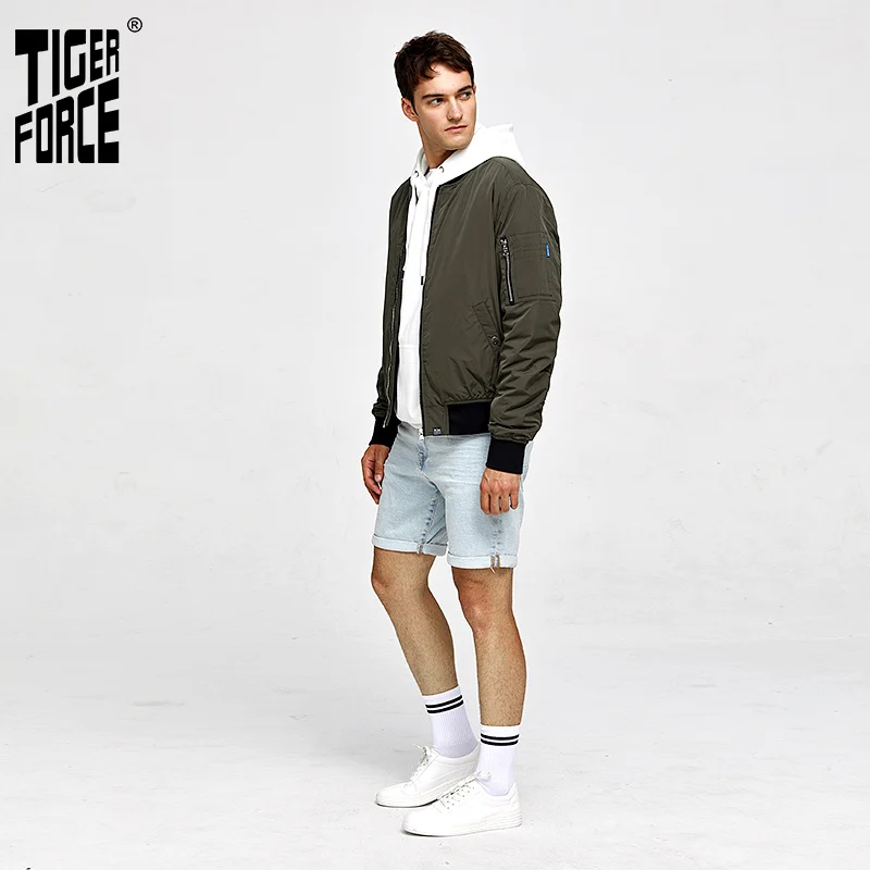TIGER FORCE 2020 новая весенняя мужская куртка бомбер ветровка модное короткое пальто