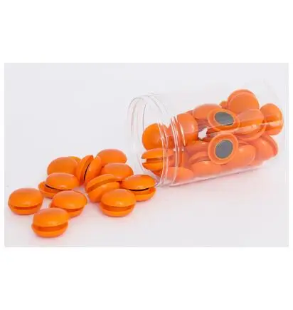 orange 30 шт. красочные круговые магнитные наклейки на холодильник с милой улыбкой магниты на холодильник для детей, держатель для записей, подарки для детей - Цвет: orange