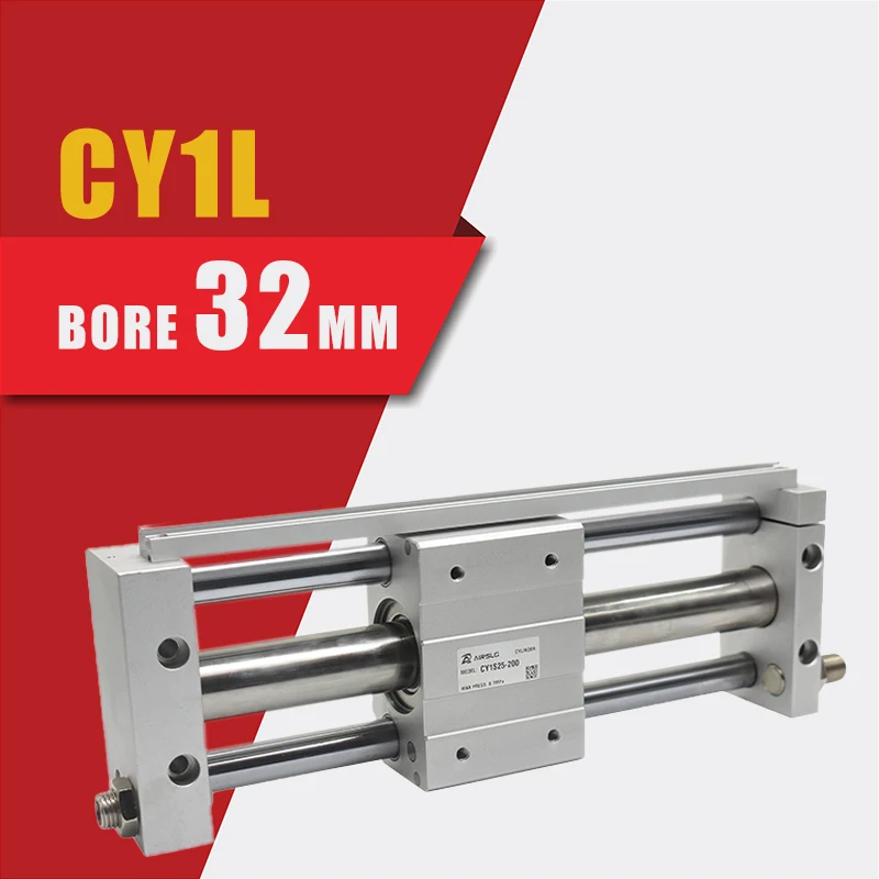 

CY1L CY1L32 Bore 32 mm Magnetically Coupled Rodless Air Cylinder CY1L32-100 CY1L32-200 CY1L32-300 CY1L32-400 CY1L32-500