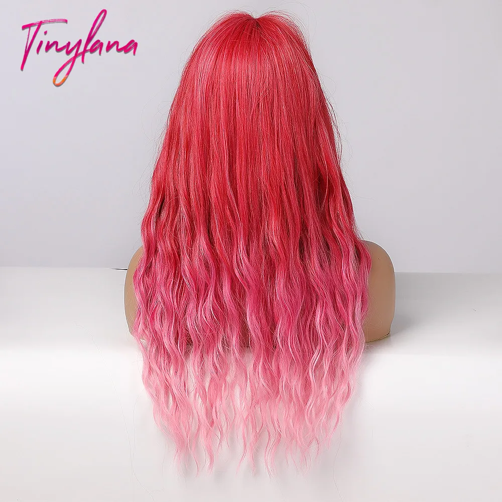 Парик для женщин TINY LANA длинные Кудрявые Волнистые парики с эффектом омбре