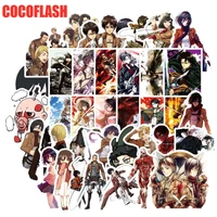 39pcsset attack on titan anime cartoon stickers for skateboard motorcycle scrapbookdiy toy laptop snowboard luggage