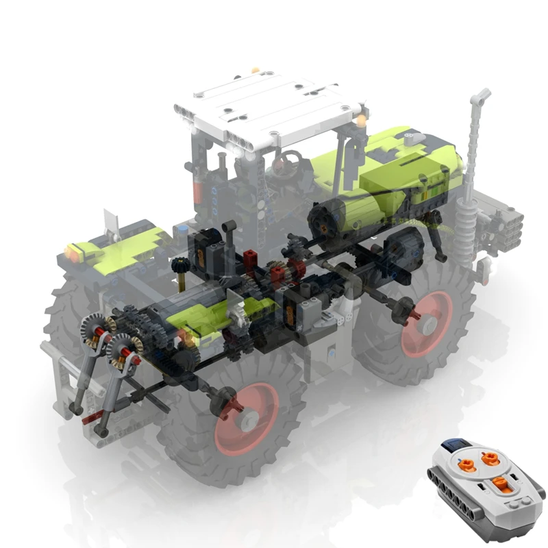 

Технический конструктор moc-42054 тяжелый трактор переоснащенный полный пульт дистанционного управления сборная игрушка модель обучающая мал...