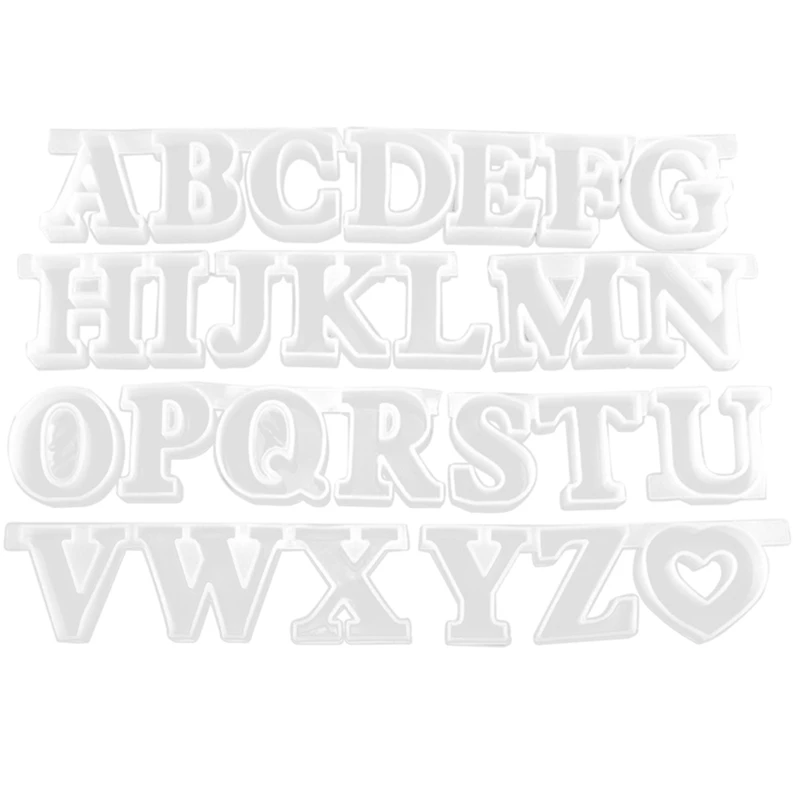 

26 English Letters Epoxy Mold Decoration DIY Handmade Crystal Epoxy Silicone Jewelry Creative Pendant Pendant
