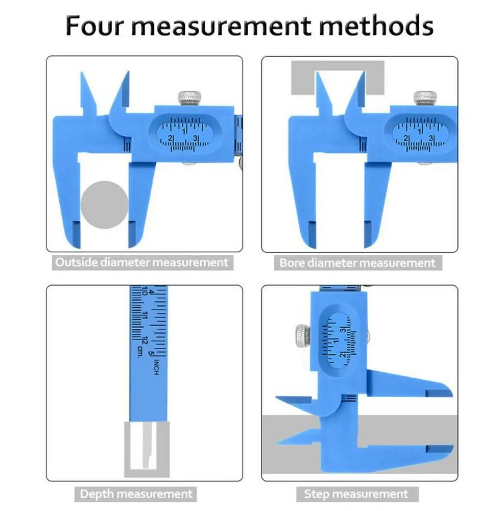 0-120 мм штангенциркуль портативный пластиковый двойной линейка измерительные
