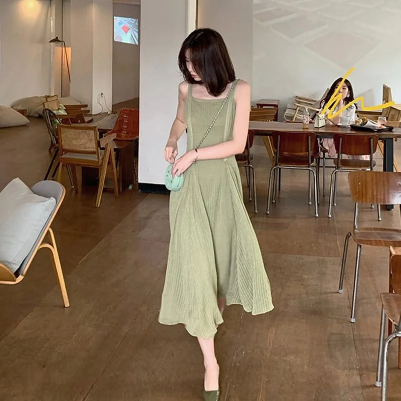 

Temperament Beach Skirt Women's Seaside Vacation Super Fairy 2021 Summer Design Feeling Wearing A Small Suspender Dress