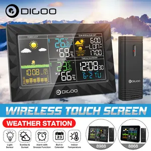 new home wireless weather station temperature sensor outdoor digital thermometer hygrometer alarm clock color barometer forecast free global shipping