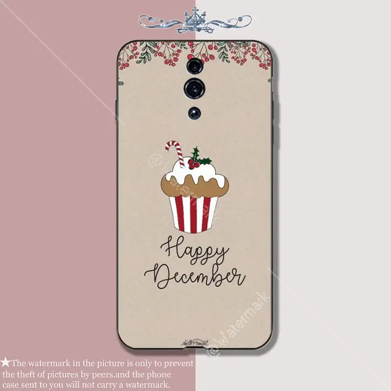 

YJYDNHBD Merry Christmas soft TPU black case cover for OPPO A5 A9 2020 A7X reno 2 ace 3 pro realme 3 5 PRO coque