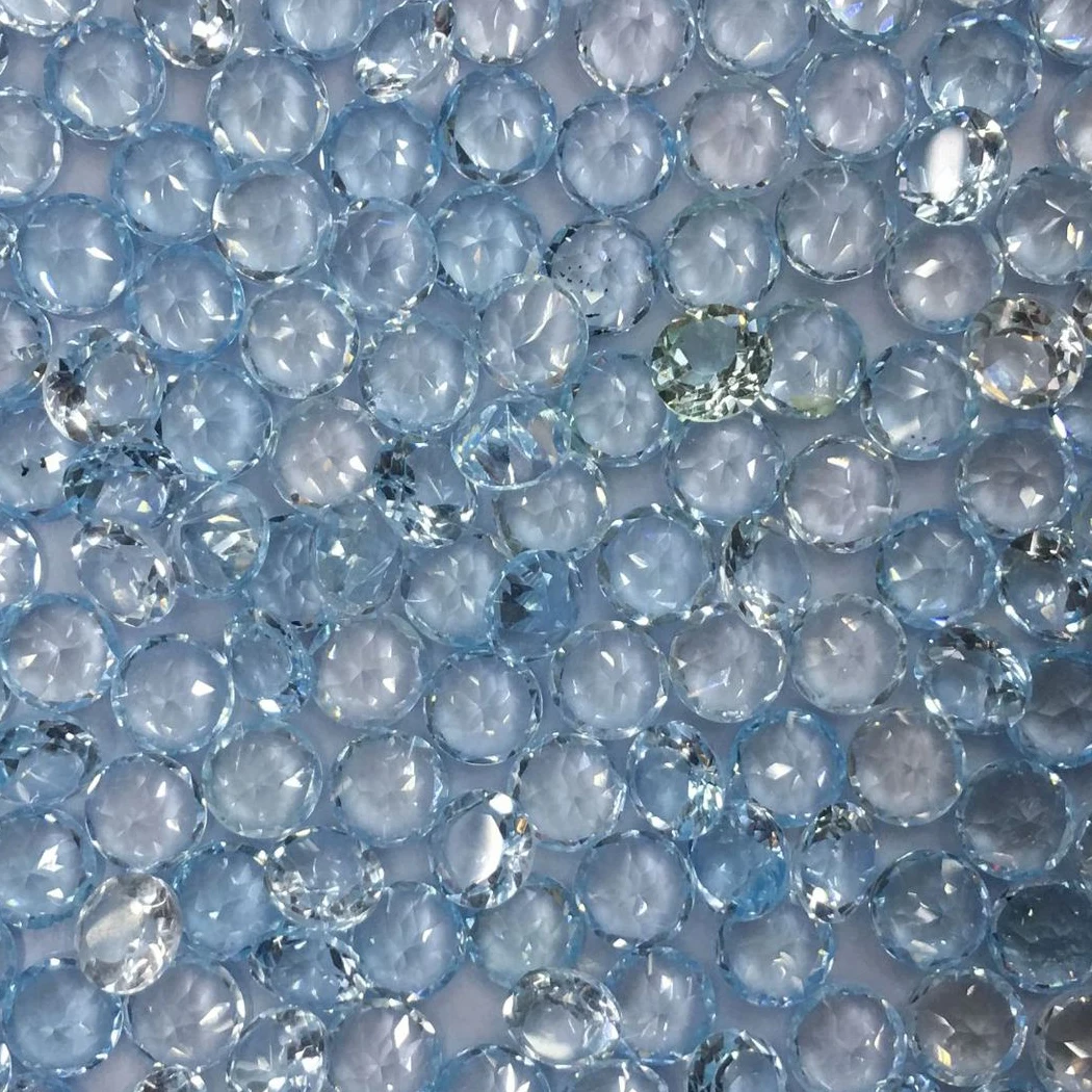 Топаз из натуральных камней россыпью Круглые граненые бусины 6 мм для