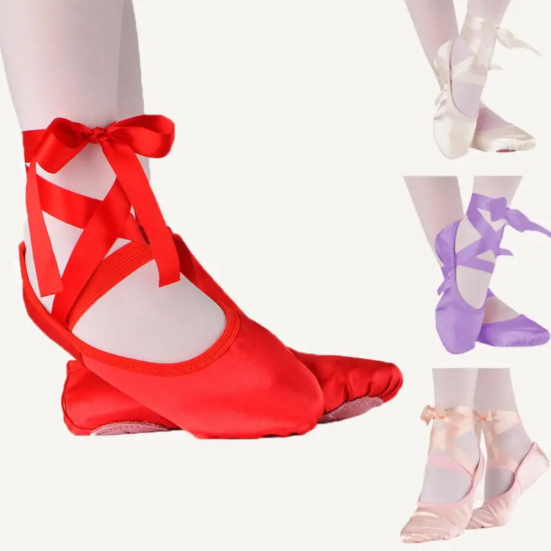 Балетки для девочек парусиновые туфли танцев темпераментные детские розовые