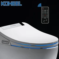 lcd smart toilet seat 5 color intelligent toilet seat elongated electric bidet cover smart bidet heating sits led light wc