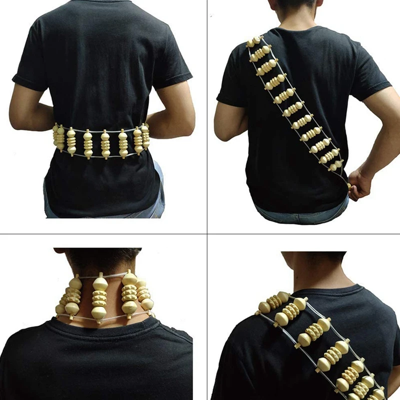 

Wood Therapy Massage Tools - Trigger Point Self Massager, Full Body Muscle Pain Relief - Portable Up and Down