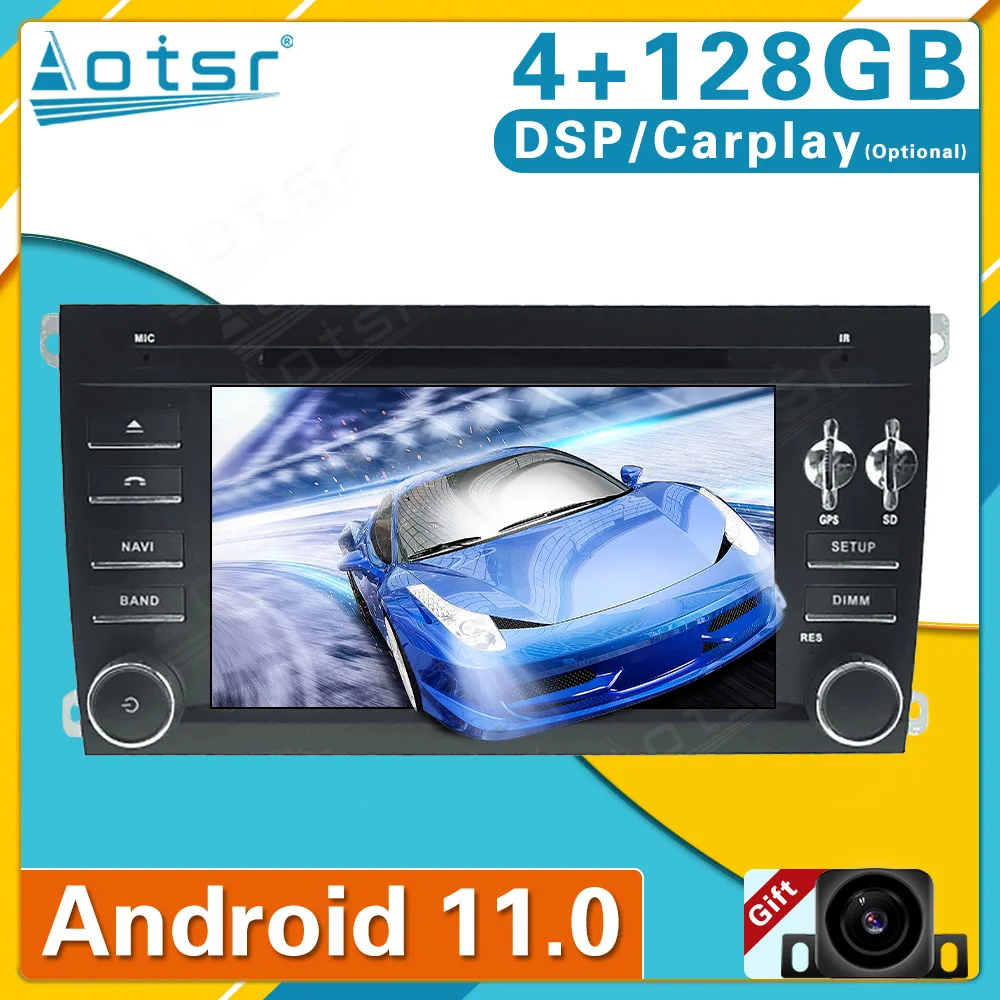 

Android 11.0 4+128G Car Radio GPS Navigation DSP For Porsche Cayenne 2003-2010 Car Auto Stereo Video Multimedia DVD Player