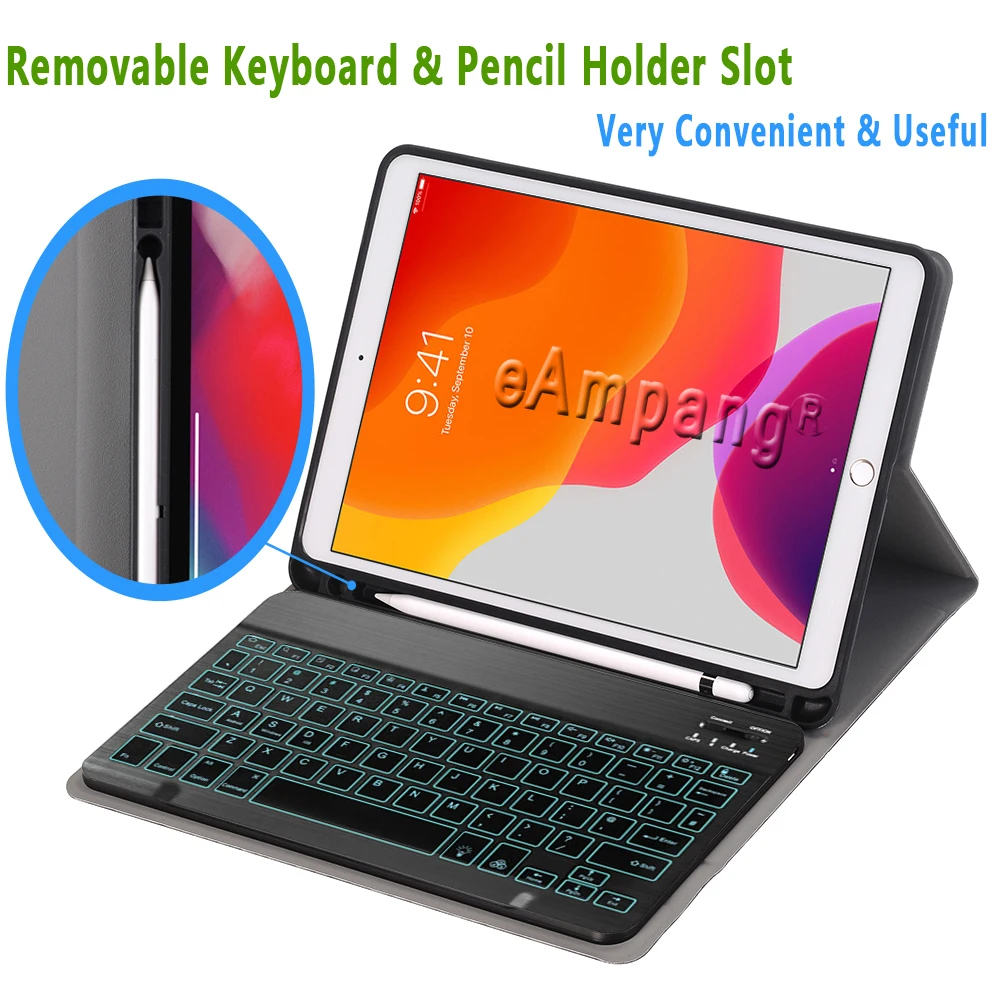 Backlit Keyboard Case For iPad Pro 12.9 2015 2017 2018 2020 1st 2nd 3rd 4th Light Detachable Cover | Компьютеры и офис