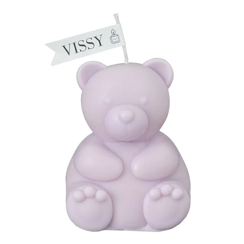 320 г медведь Куб DIY соевый воск Ароматизированная свеча фото реквизит подарок