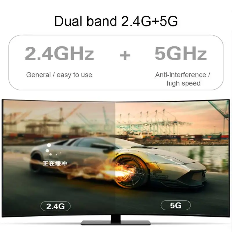 Кабель HDMI USB беспроводной скринкастер 2 4 ГГц + 5 двухдиапазонный WiFi