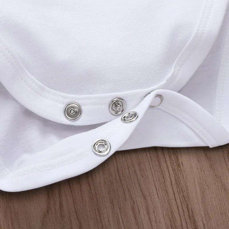 Летняя белая одежда с короткими рукавами для маленьких девочек боди забавные