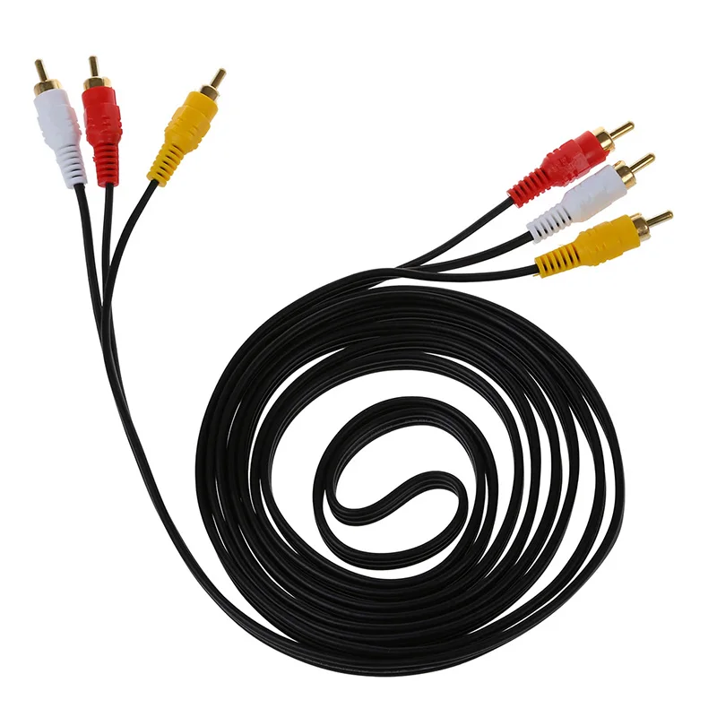 10 футов тройной 3 Мужской RCA Композитный Аудио Видео DVD ТВ кабель шнур