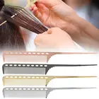Профессиональная расческа для мужчин и женщин, салонный Алюминиевый металлический парикмахерский инструмент для укладки волос