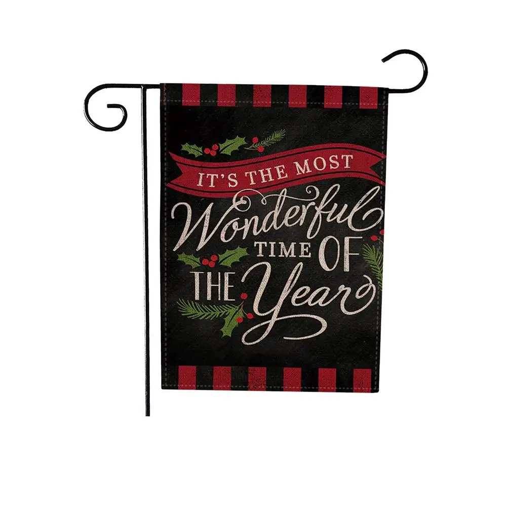 

Christmas Garden Flag Double Sided Holiday Banners Christmas Winter Yard Flag 11.8 X 17.7in Outdoor Indoor Front Porch Decorati