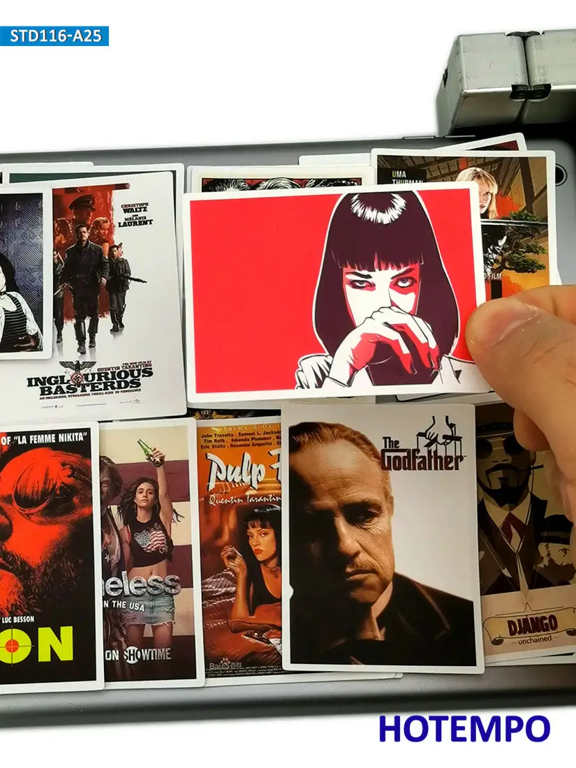 

25pcs MIxed Classic Movie Poster Fashion Phone Laptop Car Stickers for Notebooks Luggage Guitar Pad Case Skateboard Bike Sticker