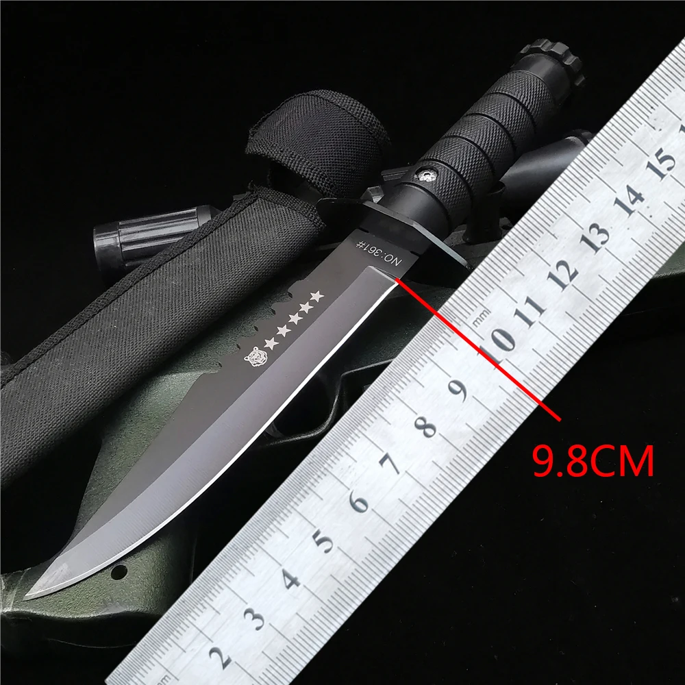 

Outdoor Tactical Hunting Knife, Sharp High Hardness Stainless Steel Knife, Fixed Blade Knife, Suitable for Camping, Garden