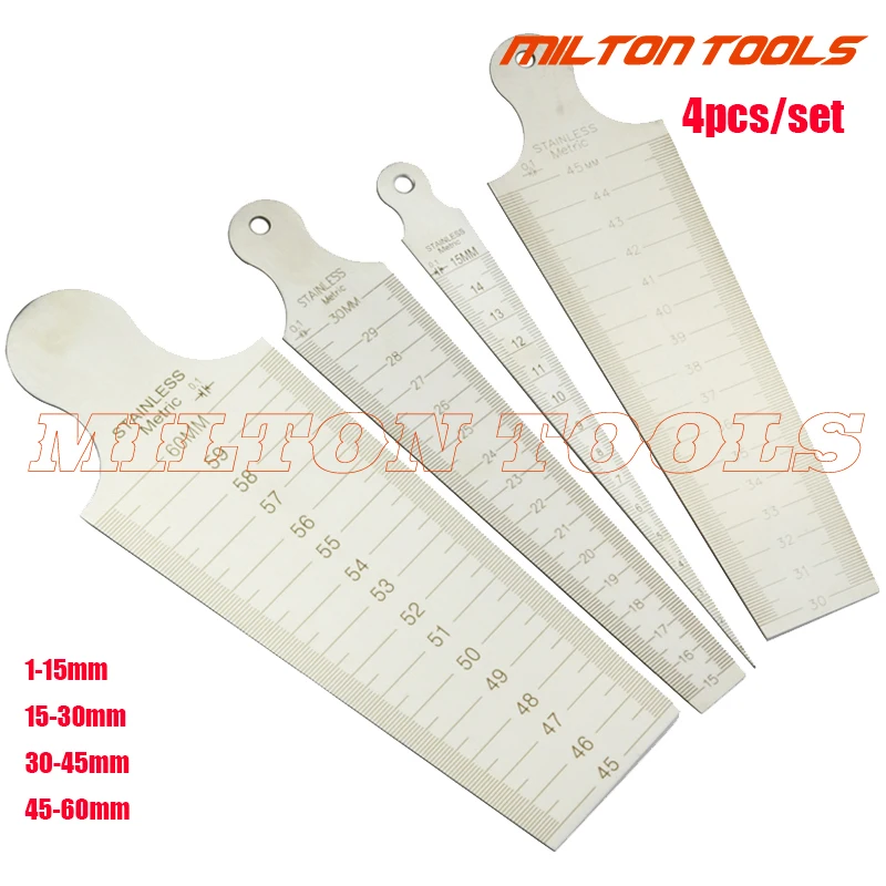 

1-15 мм, 15-30 мм, 30-45 мм, 45-60 мм Клин щупа просвет линейка с коническим отверстием производства датчик разрыва правитель метрики Нержавеющая сталь диафрагма линейка