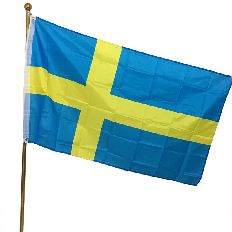 

90 x 150cm Sweden National Flag Hanging Flag Polyester Sweden Flag Outdoor Indoor Big Flag
