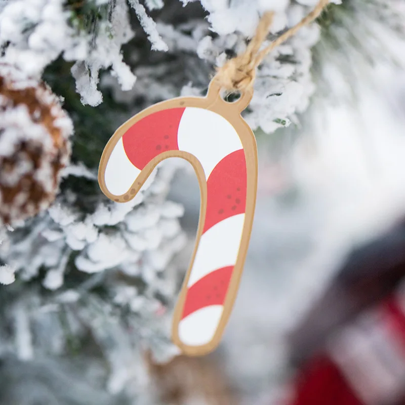 Бумажные закладки с надписью Merry Christmas милые Мультяшные этикетки имбирным