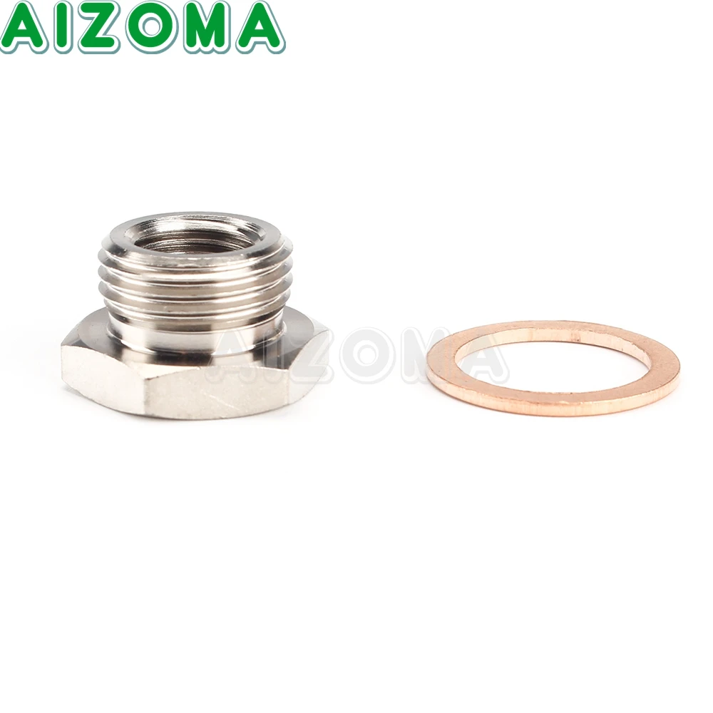 18 mm-12 mm Exhaust O2 Oxygen Sensor Spacer Pipe Reducer Adapter For Harley Touring CVO Dyna Super Wide Glide Softail XL |