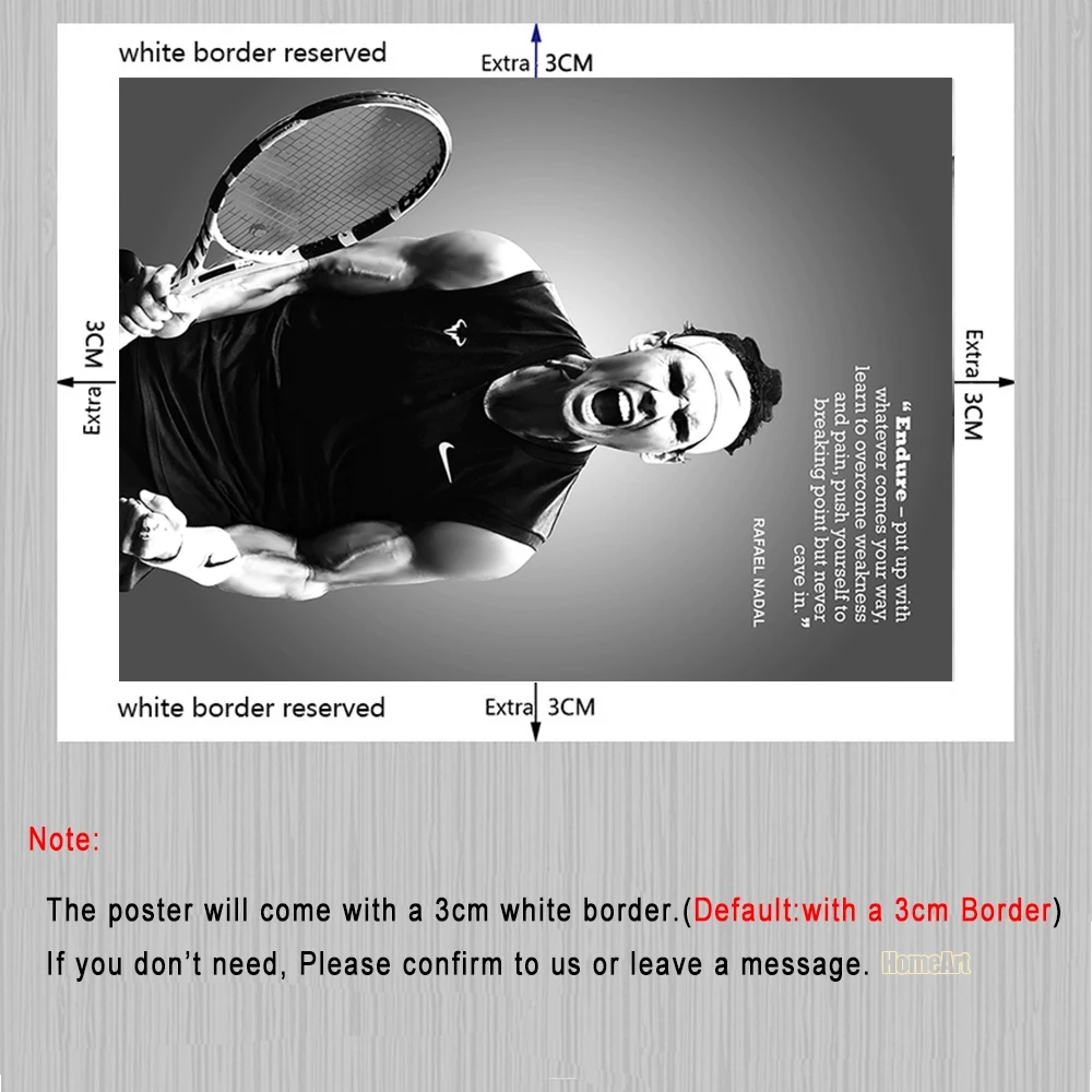 Постер известного теннисного игрока Рафа Надаля Спортивное настенное искусство