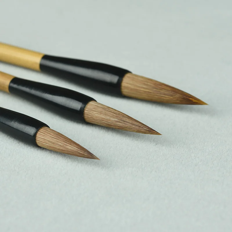 3 шт китайская Ручка кисть для письма ласка волосы крюк линия каллиграфии кисти