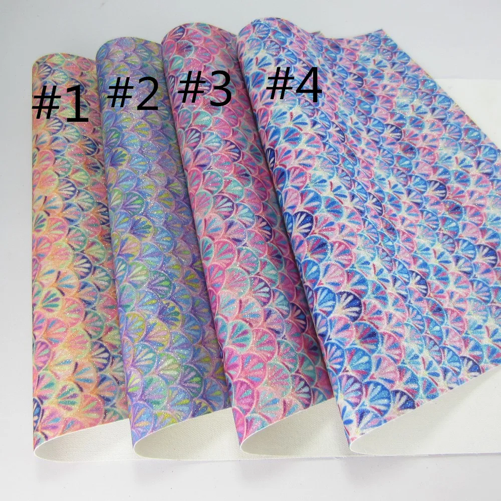 Рулон чешуи рулона 30 см х 134 из искусственной кожи с блестками для сережек бантов