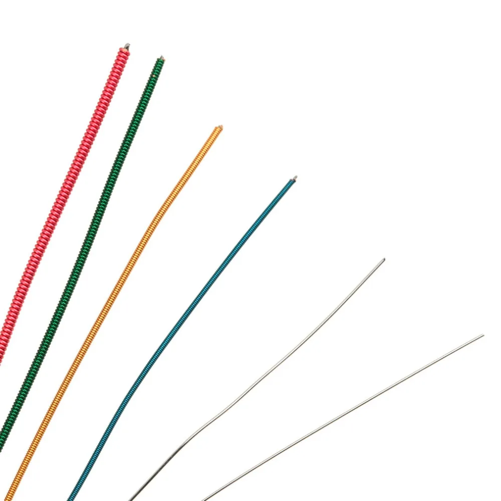 6 stücke multicolor 1 6 e b g d eine e regenbogen klassische gitarre saiten set für akustische elektrische gitarre stahl neue ankunft dropsh