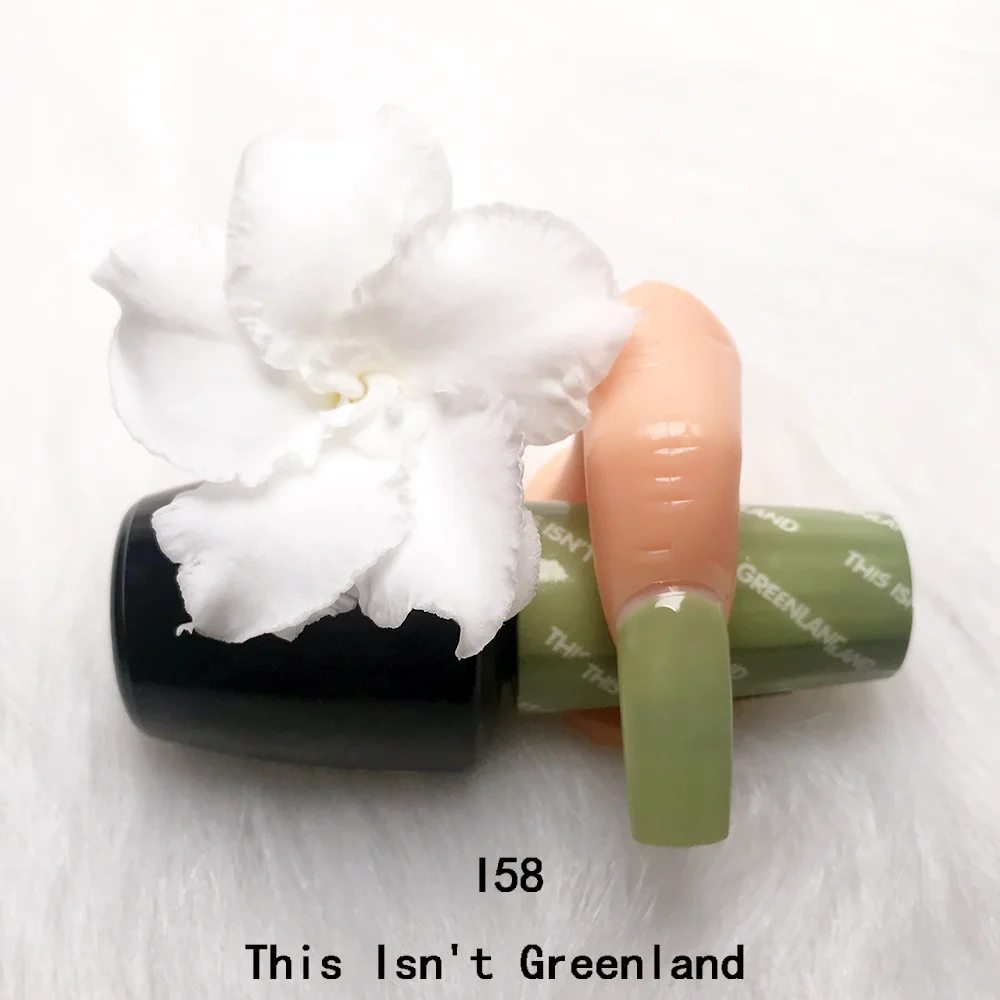 Зеленый Цветной Гель-лак для ногтей Opie I58 это не Гренландия УФ светодиодный гель