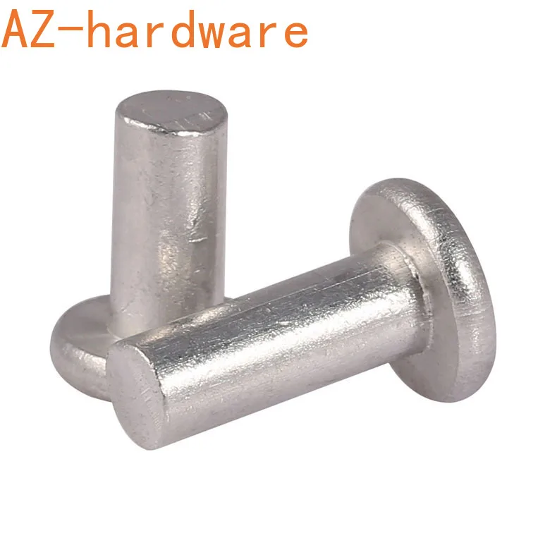 С плоской головкой с заклепкой из алюминия и металлическими заклепками ручные