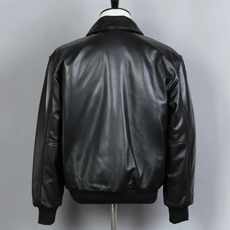 2020 модная мотоциклетная свободная Мужская куртка-бомбер из натуральной овечьей