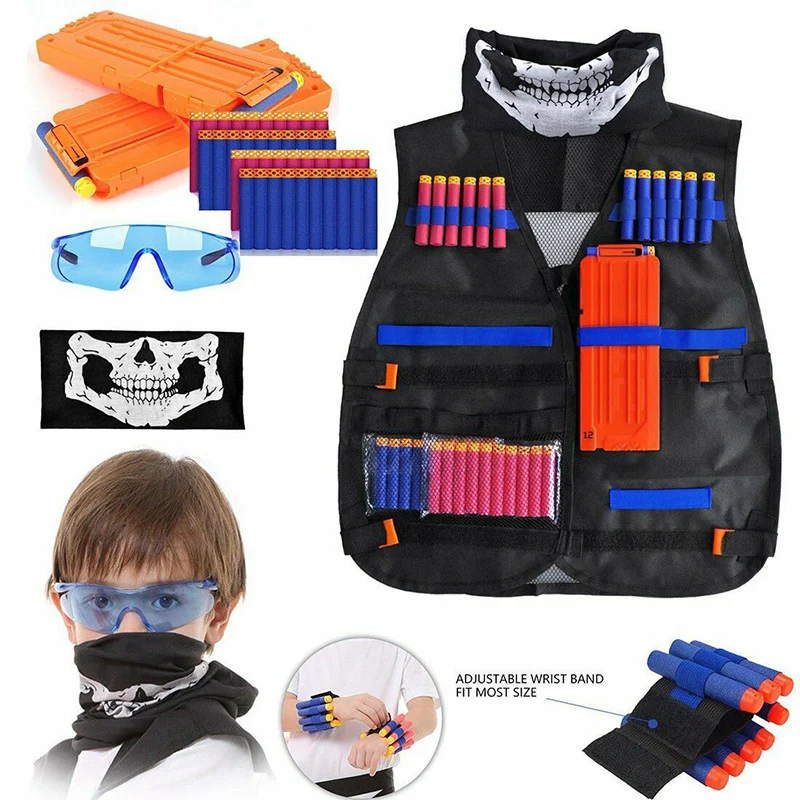 Детские жилеты тактического назначения костюм комплект для Nerf N Strike элитная