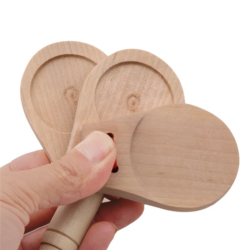 

Kindergarten Wooden Spain Style Rhythm Stick Castanets Teaching Learning Education Traditional Kids Toys Musical Instrument