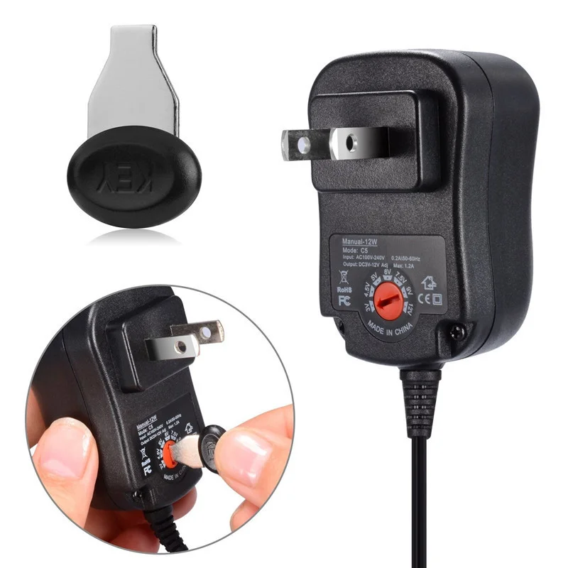 Универсальный многофункциональный 3 V-12 V AC/DC штепсельная вилка американского