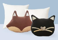 cartoon pillow cushion toy plush rabbit sequin fox toy lovely plush toys pillow