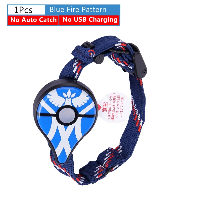 Blue Fire Pattern Автоматический захват для Pokemon Go Plus Bluetooth браслет часы для nintendo шары Смарт Браслет для Pokemon GO Plus - Цвет: Blue Fire Pattern
