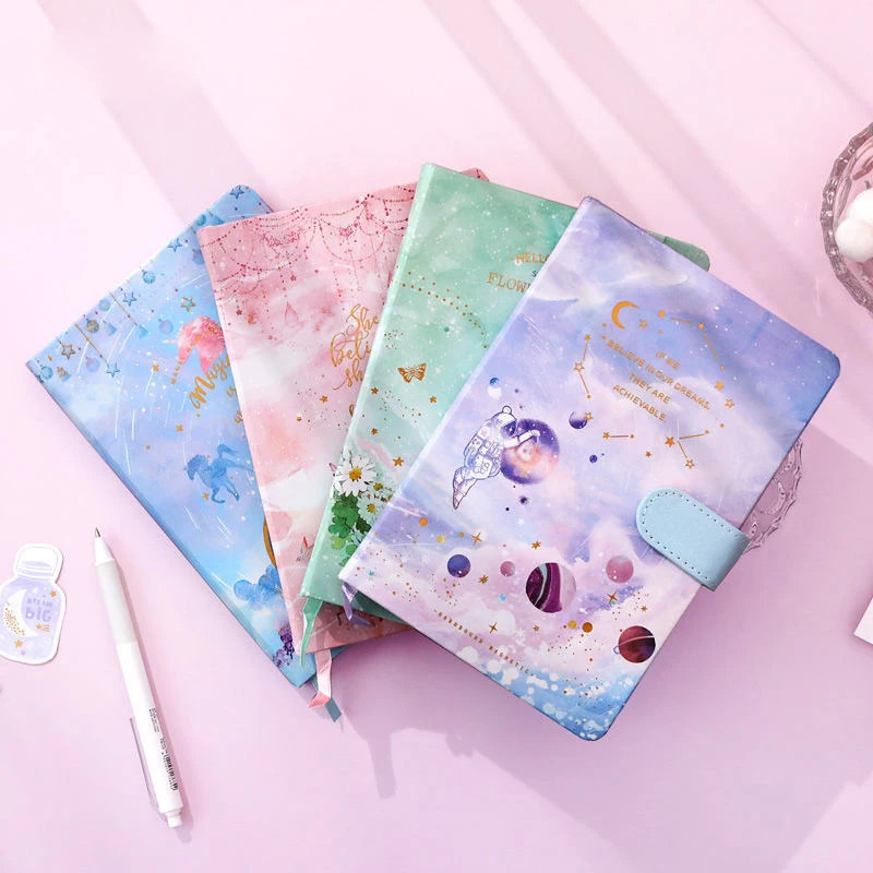 

Creative Romance Agenda Notebook Cute Maiden Coloring Pages Notepad Illustration Grid Paper Hand-painted Diary