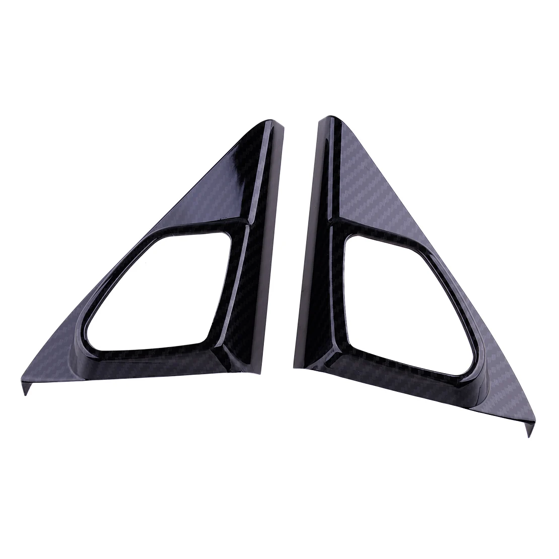 

2pc Carbon Fiber Texture A-Post Speaker Stereo Frame Cover Triangle Trim fit for Honda Accord Crosstour 2008 2009 2010 2011 2012