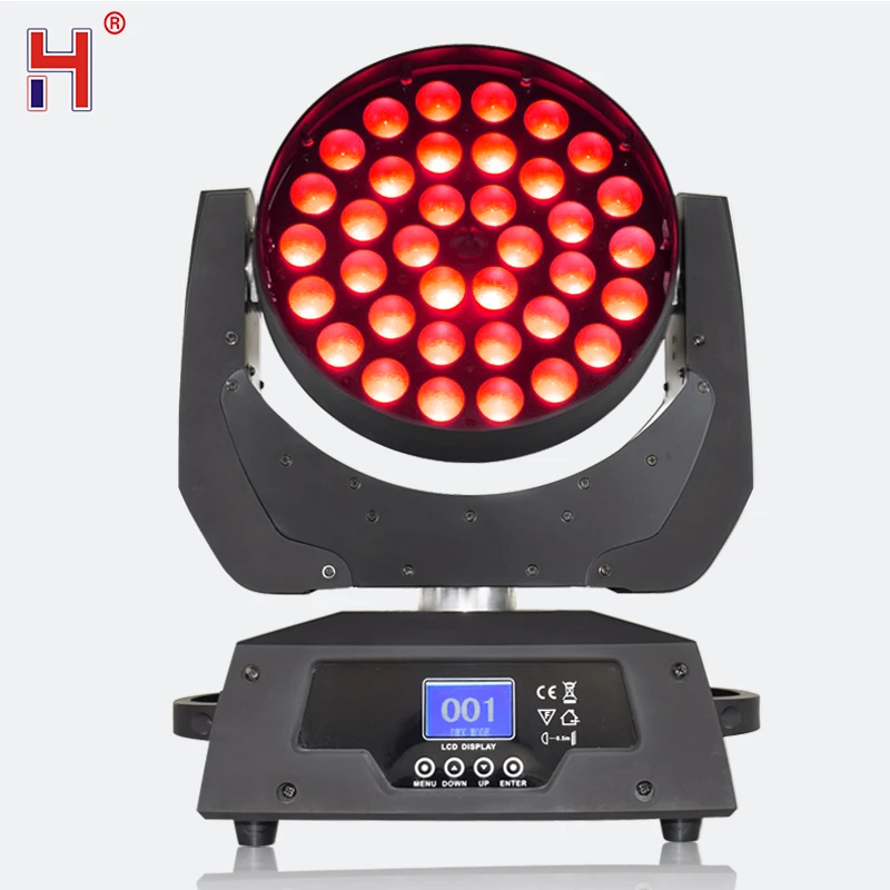 

Led Zoom Wash 36x12W RGBW 4IN1 Moving Head Light Touch Screen Lyre Beam DJ Disco Party Bar Stage Lights